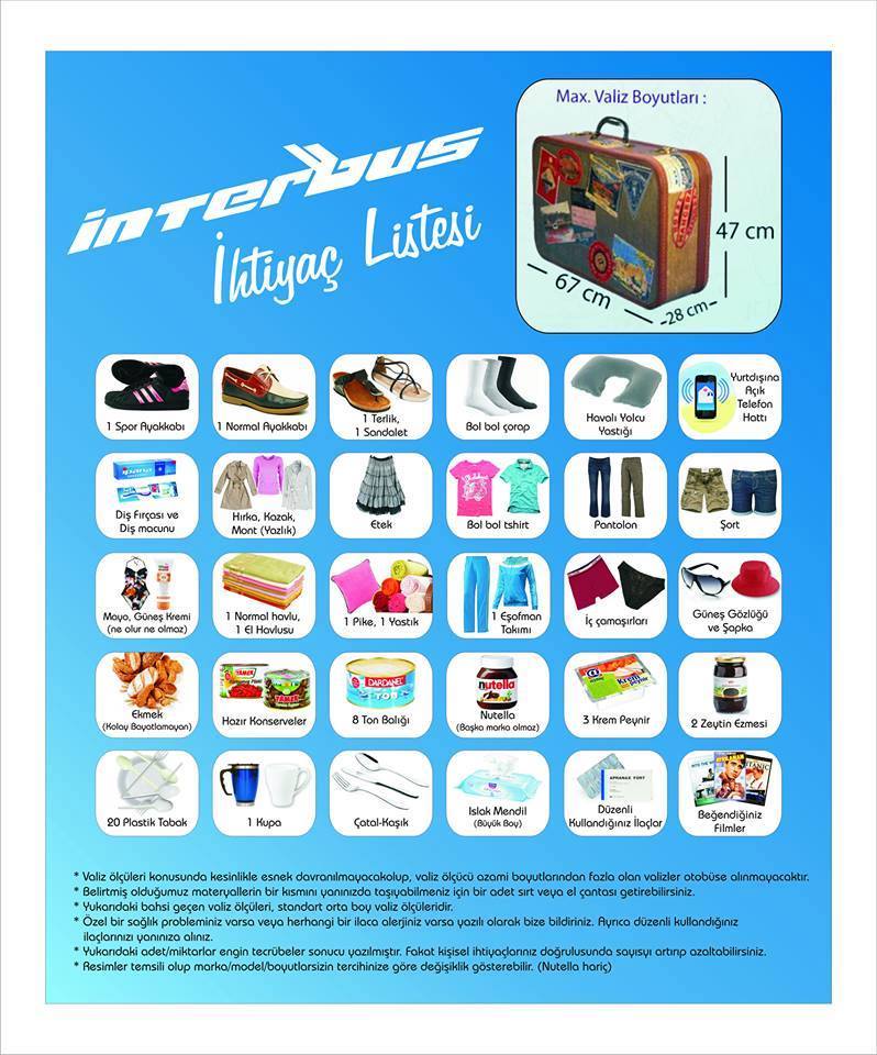 interbus ihtiyaç listesi